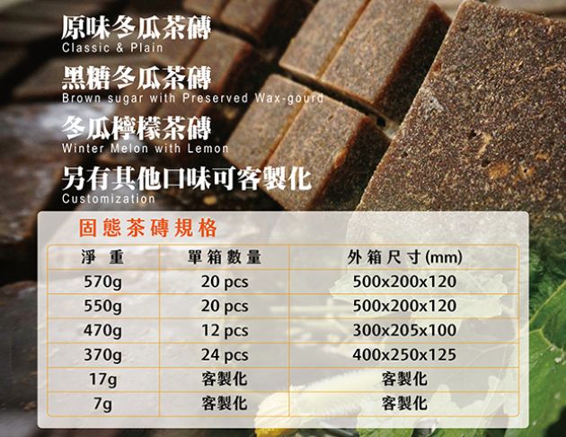 冬瓜茶系列(固態 / 液態) 1